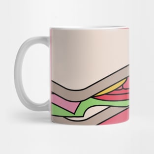 Unexploded Sandwich Diagram.  Graphic Artwork Mug